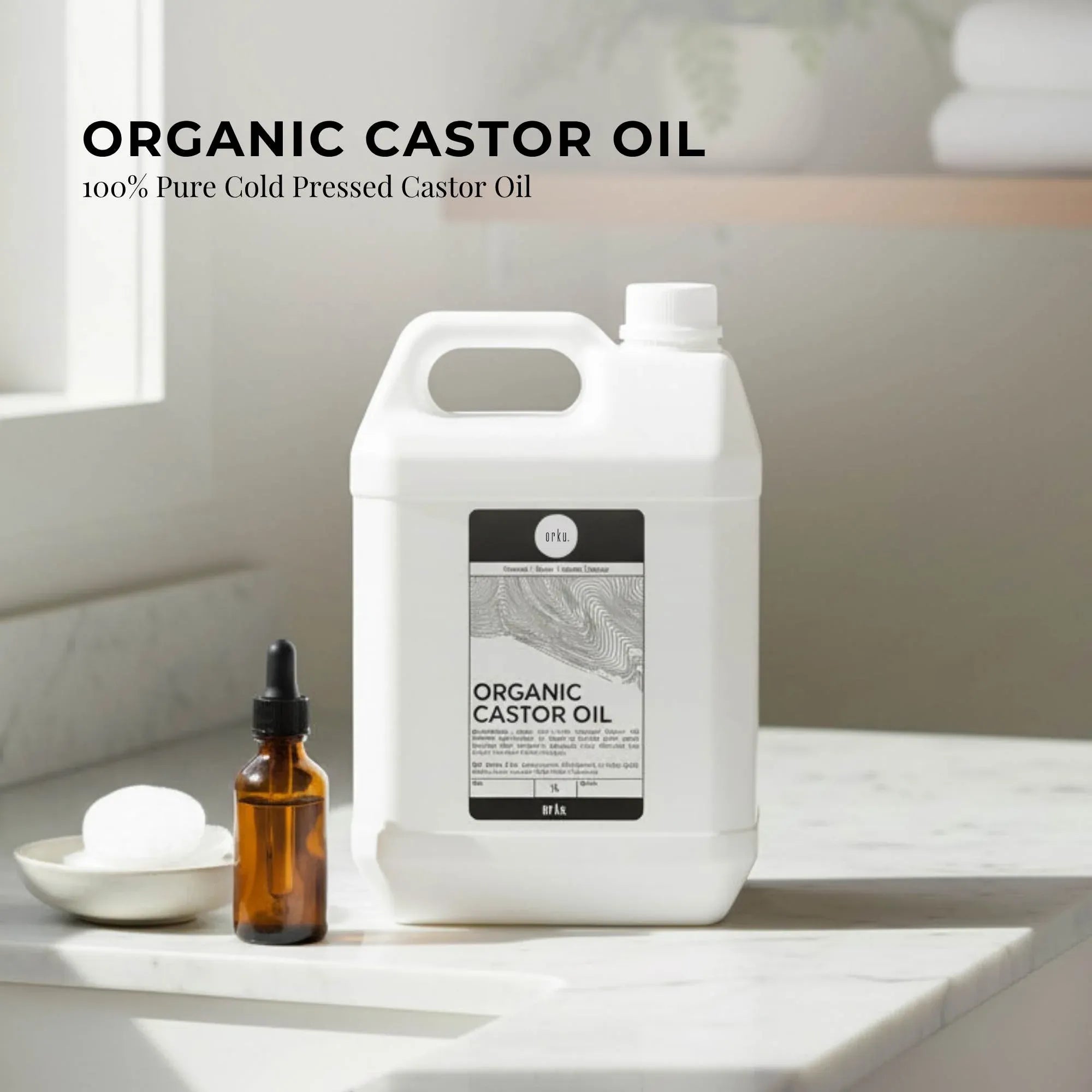 Orku 5L Organic Castor Oil - Hexane Free Cold Pressed V238-SUPDZ-40037334876240
