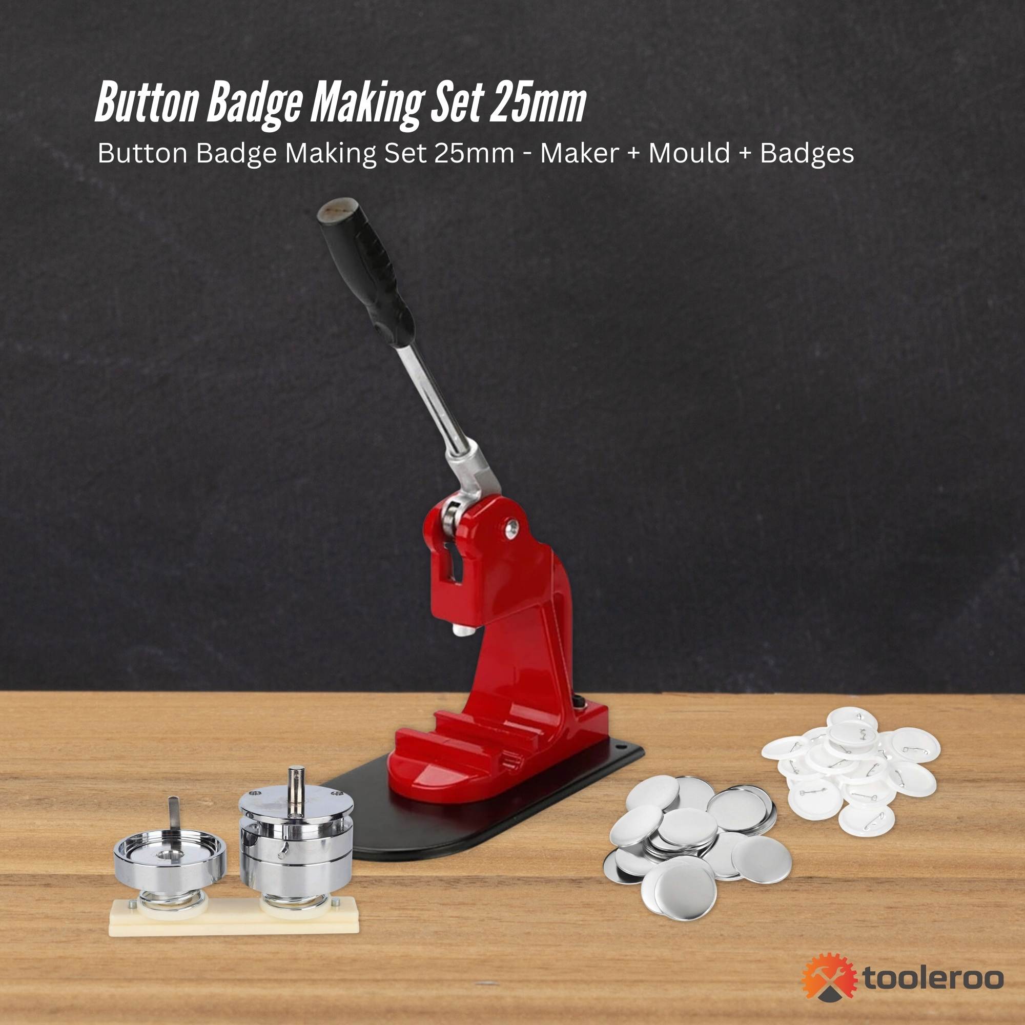 Button Badge Making Set 25mm - Maker + Mould + Badges V238-SUPDZ-40039968309328