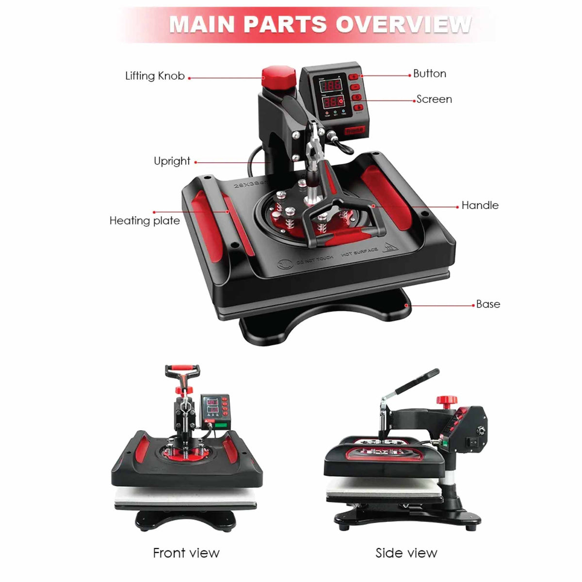 5 in 1 Combo Heat Press - DIY Hobby Craft Logo Transfer HVT Sublimation Printing V238-SUPDZ-40063446777936
