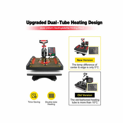 5 in 1 Combo Heat Press - DIY Hobby Craft Logo Transfer HVT Sublimation Printing V238-SUPDZ-40063446777936