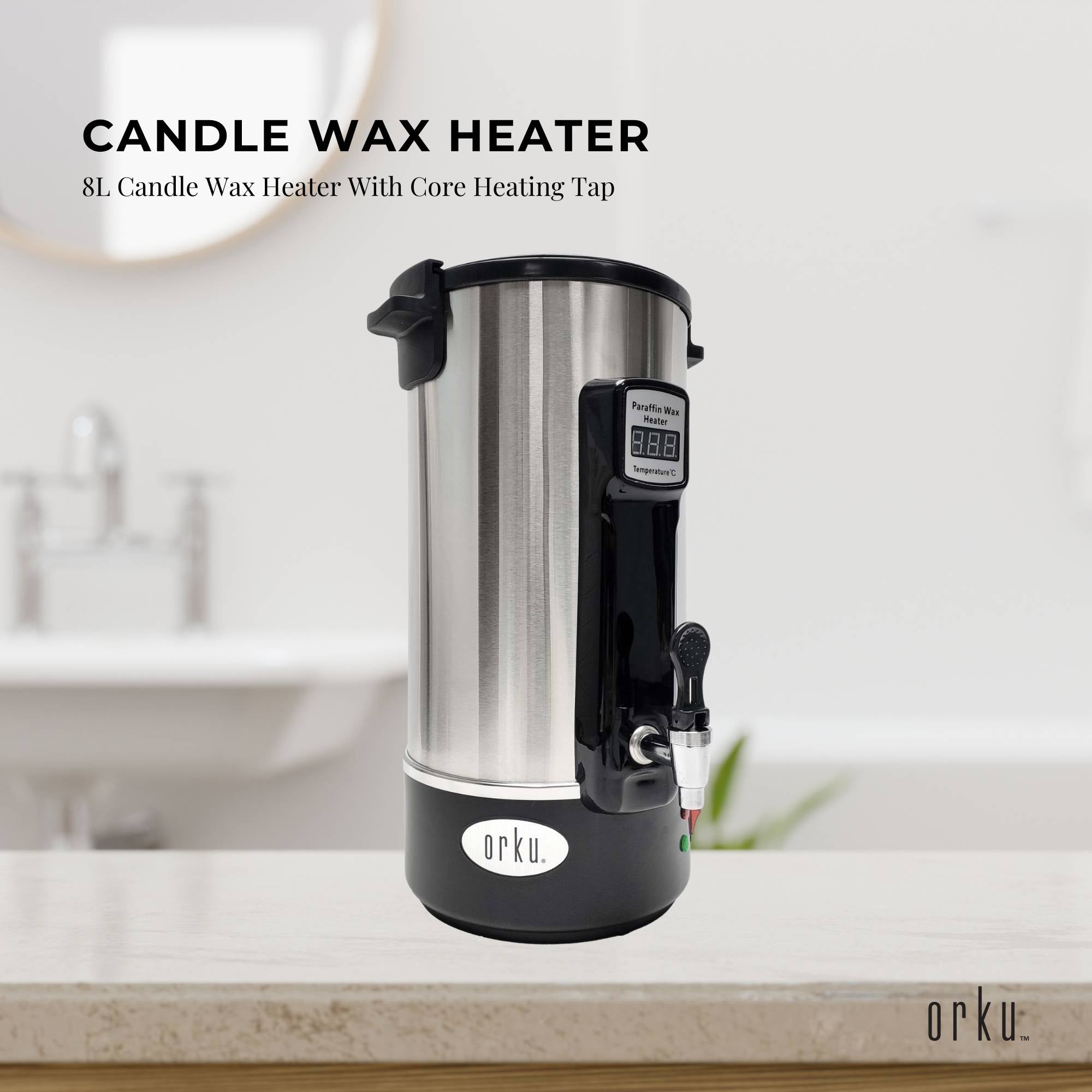 8L Orku Candle Wax Heater With Core Heating Tap - Electric Warmer Melter Pot V238-SUPDZ-40066073296976
