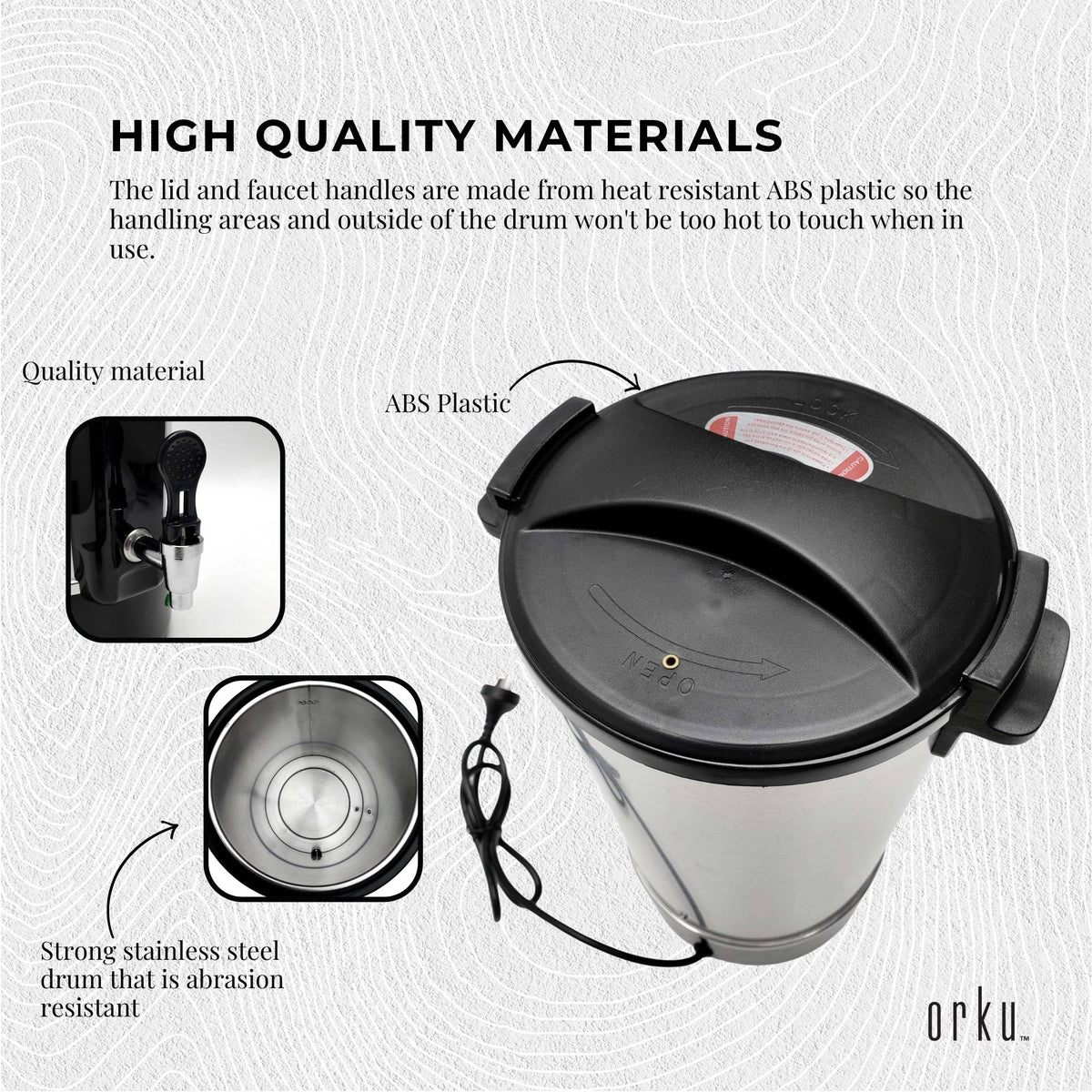 8L Orku Candle Wax Heater With Core Heating Tap - Electric Warmer Melter Pot V238-SUPDZ-40066073296976