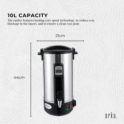 10L Orku Candle Wax Heater With Core Heating Tap - Electric Warmer Melter Pot V238-SUPDZ-40066202861648