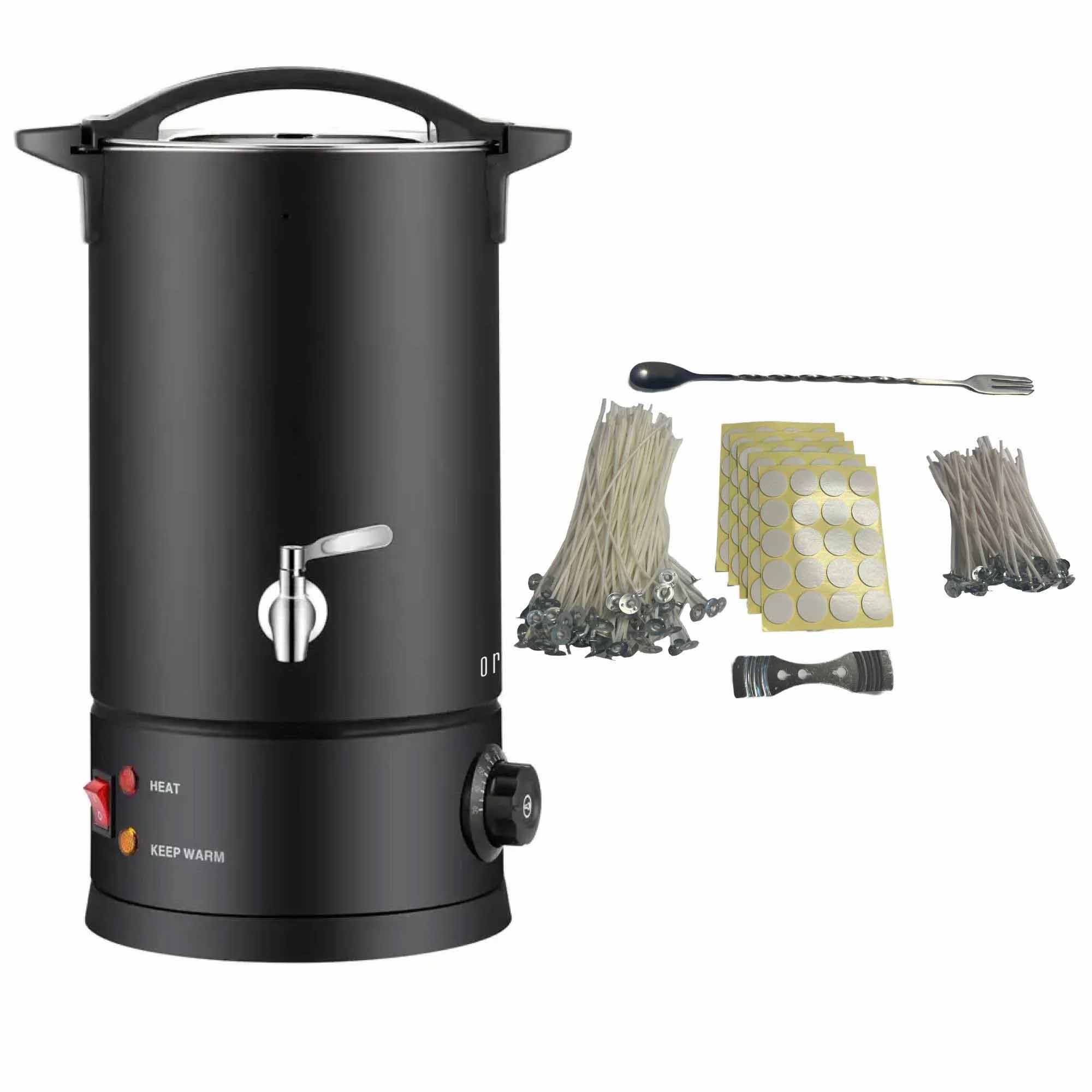 8L Candle Wax Heater Black With Tap And Accessories - Candle Wax Melter V238-SUPDZ-40076971114576