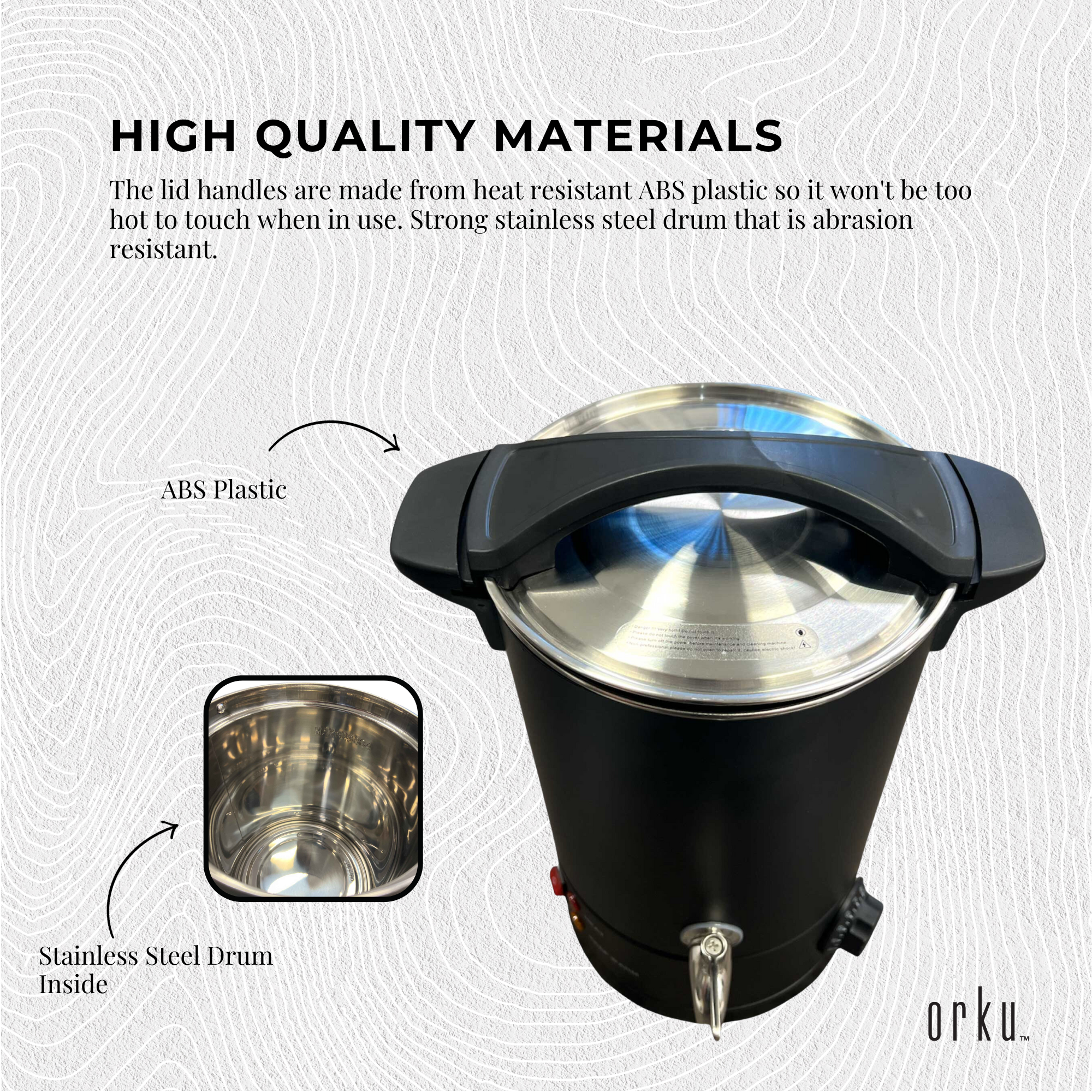 Orku 10L Candle Wax Melter with Tap and Accessories - 220-240V Electric Black V238-SUPDZ-40076971311184