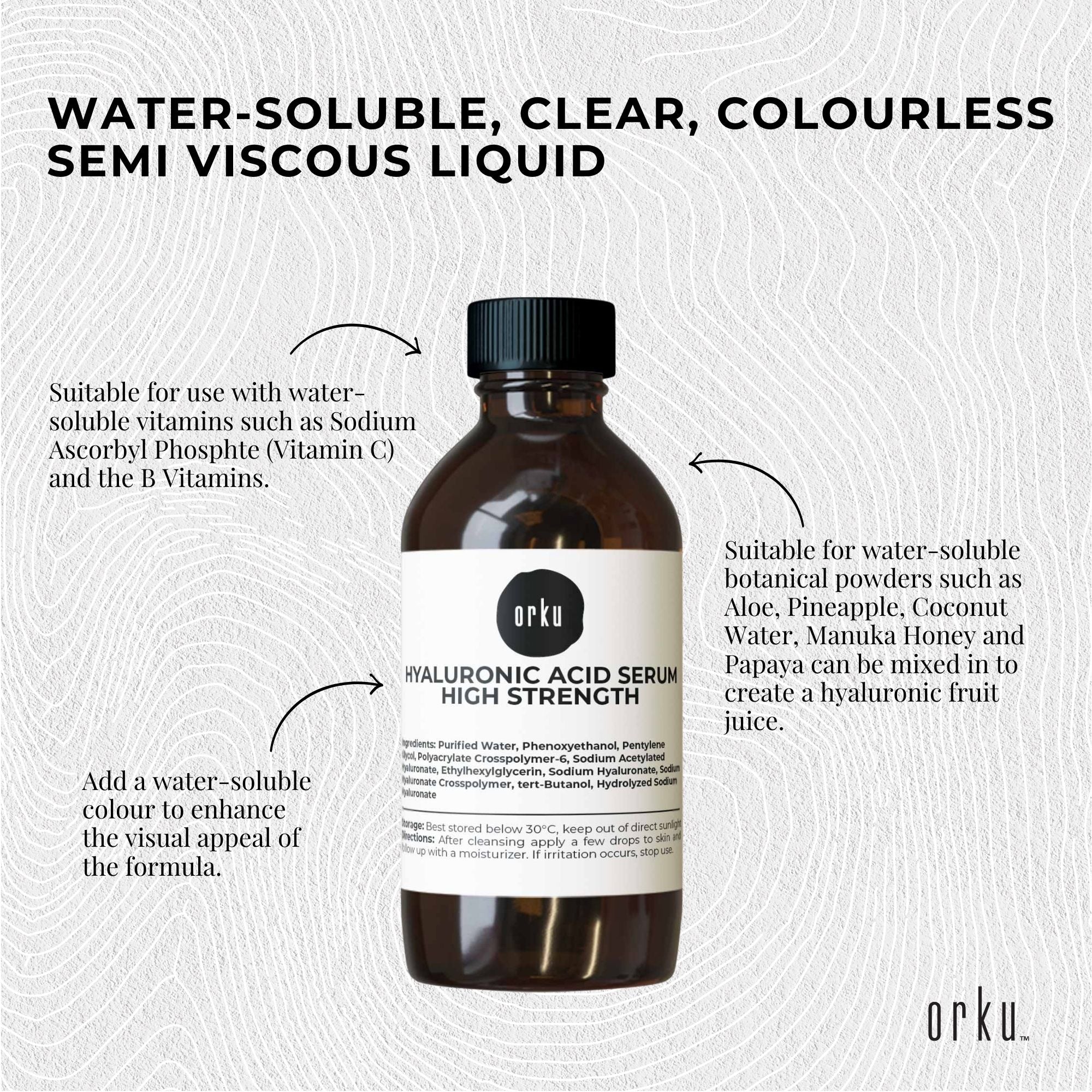 250ml Hyaluronic Acid Serum - High Strength Bulk Cosmetic Face Skin Care V238-SUPDZ-40128263094352