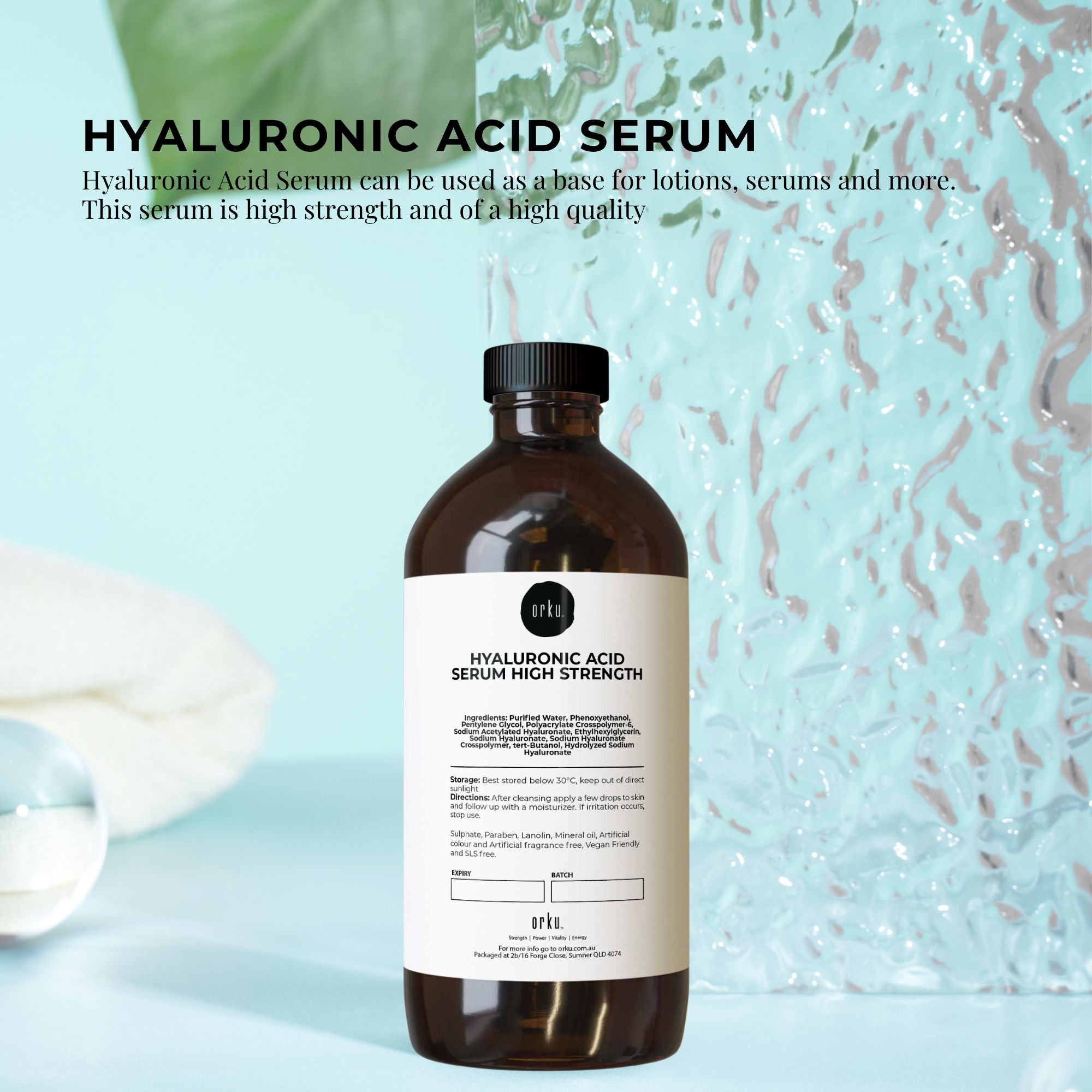 500ml Hyaluronic Acid Serum - High Strength Bulk Cosmetic Face Skin Care V238-SUPDZ-40128263258192