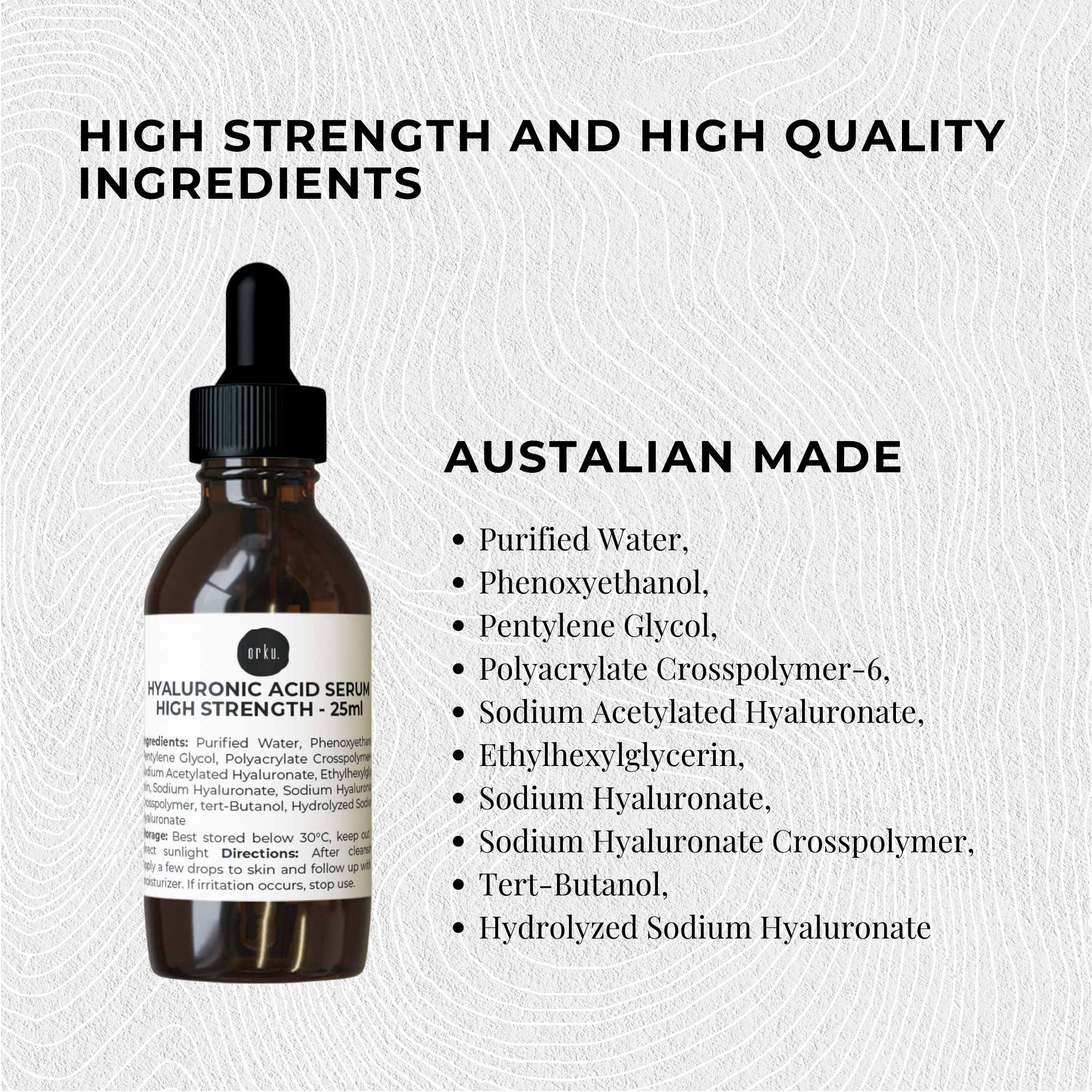 25ml Hyaluronic Acid Serum - High Strength Cosmetic Face Skin Care V238-SUPDZ-40140060852304