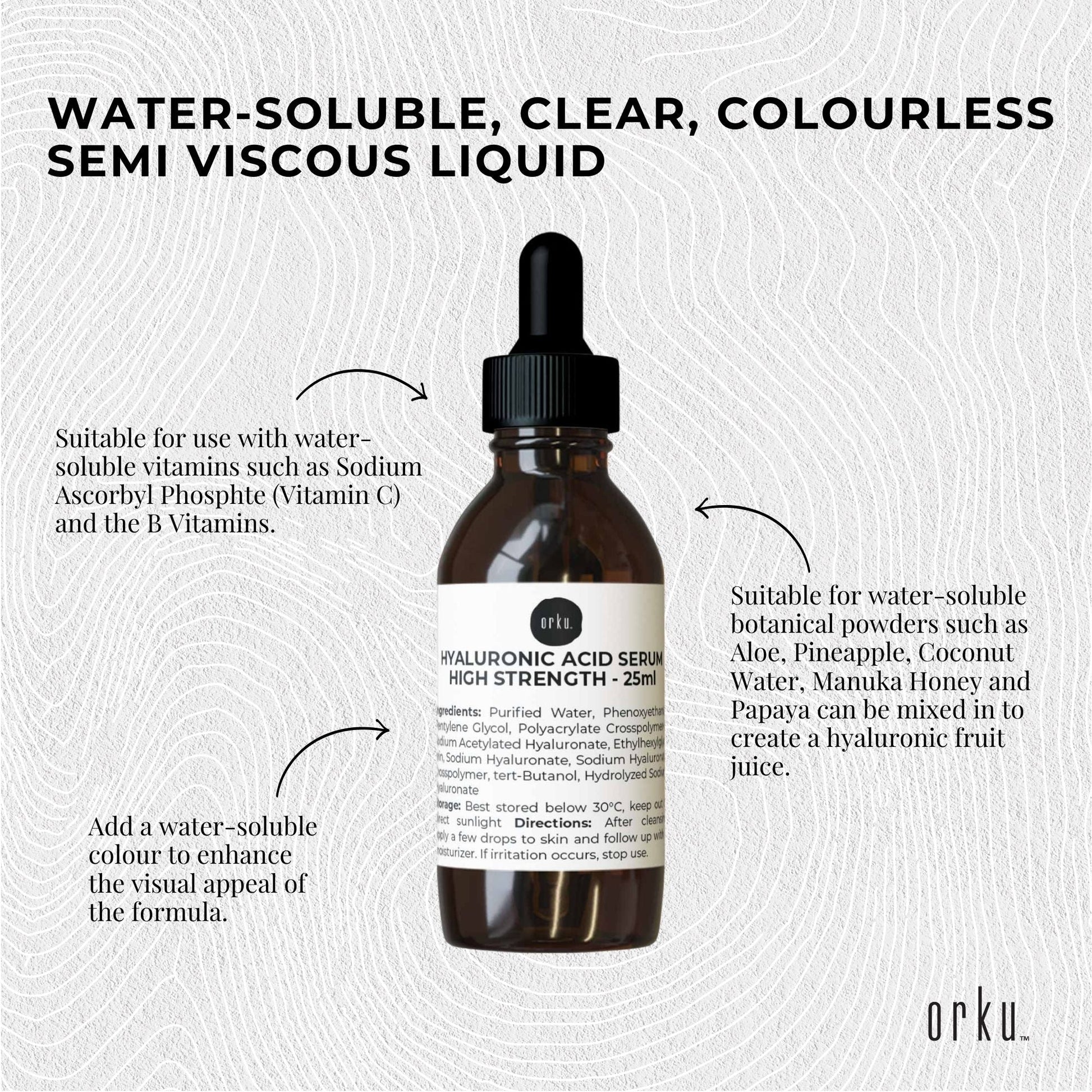 25ml Hyaluronic Acid Serum - High Strength Cosmetic Face Skin Care V238-SUPDZ-40140060852304
