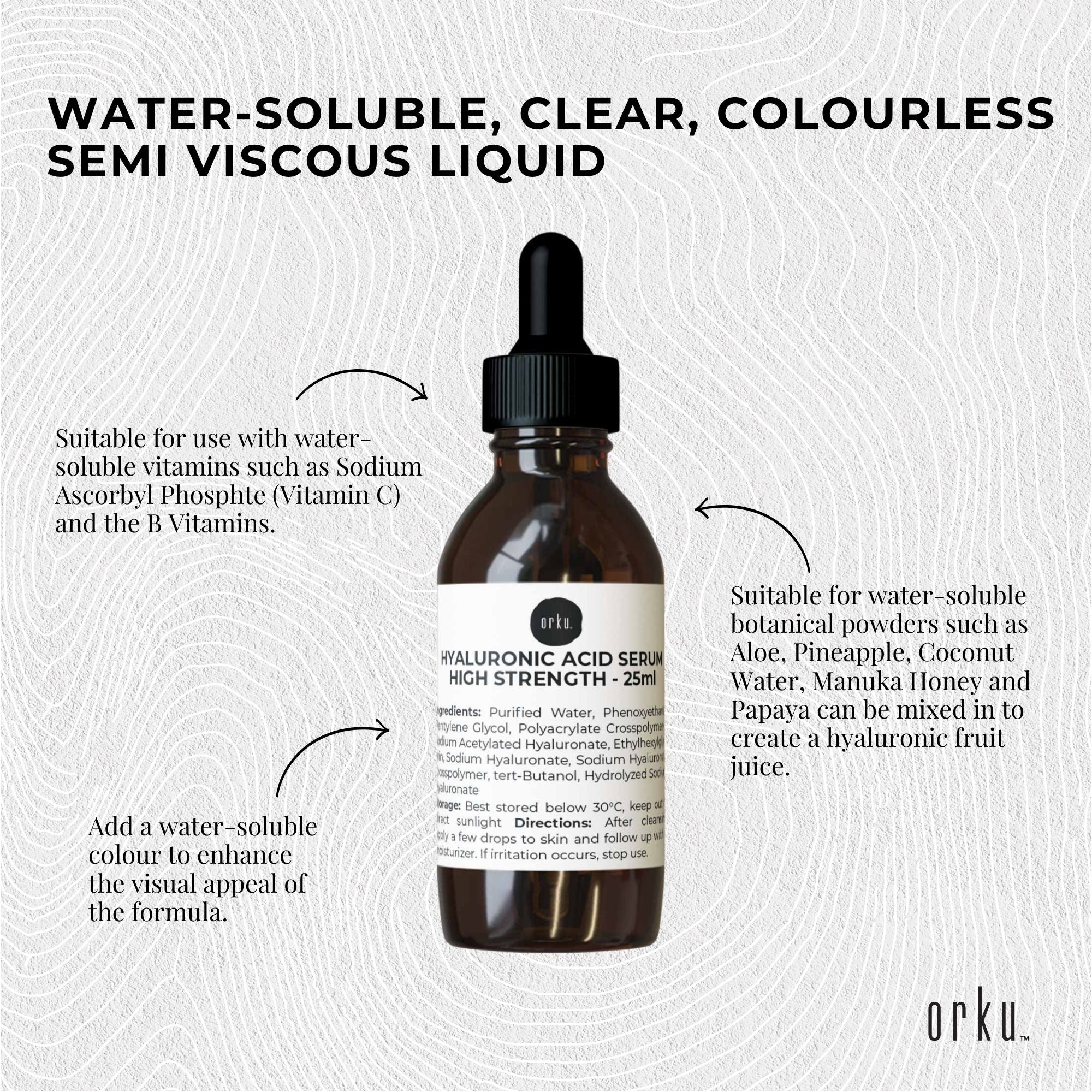 25ml Hyaluronic Acid Serum - High Strength Cosmetic Face Skin Care V238-SUPDZ-40140060852304