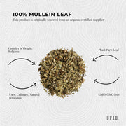 Orku 25g Organic Mullein Leaf - Dried Herbal Verbascum Thapsis V238-SUPDZ-40140702548048