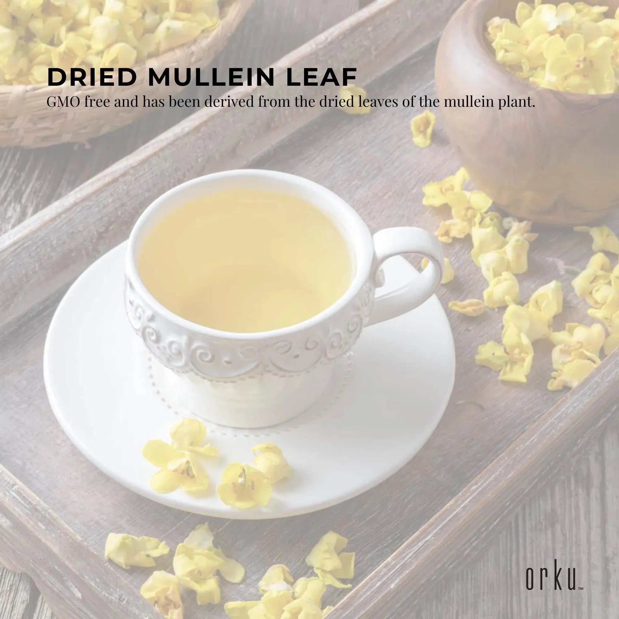 Orku 400g Organic Mullein Leaf - Dried Herbal Verbascum Thapsis V238-SUPDZ-40142212595792