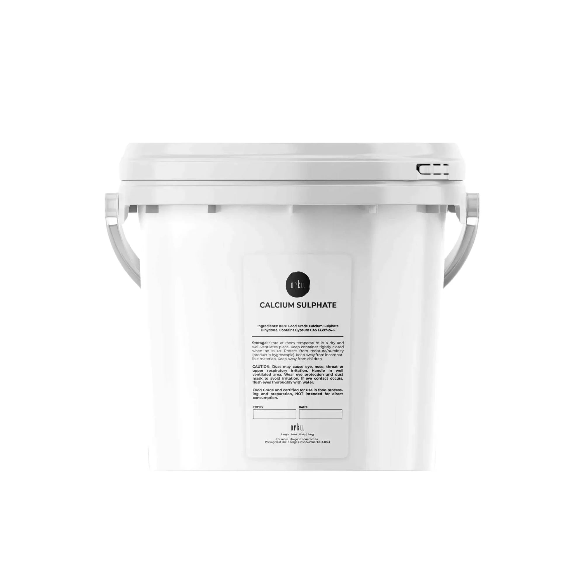 Orku 5Kg Fine Calcium Sulphate Gypsum Powder Tub - Dihydrate Food Grade FCC E516 V238-SUPDZ-40142244446288