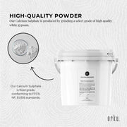 Orku 5Kg Fine Calcium Sulphate Gypsum Powder Tub - Dihydrate Food Grade FCC E516 V238-SUPDZ-40142244446288