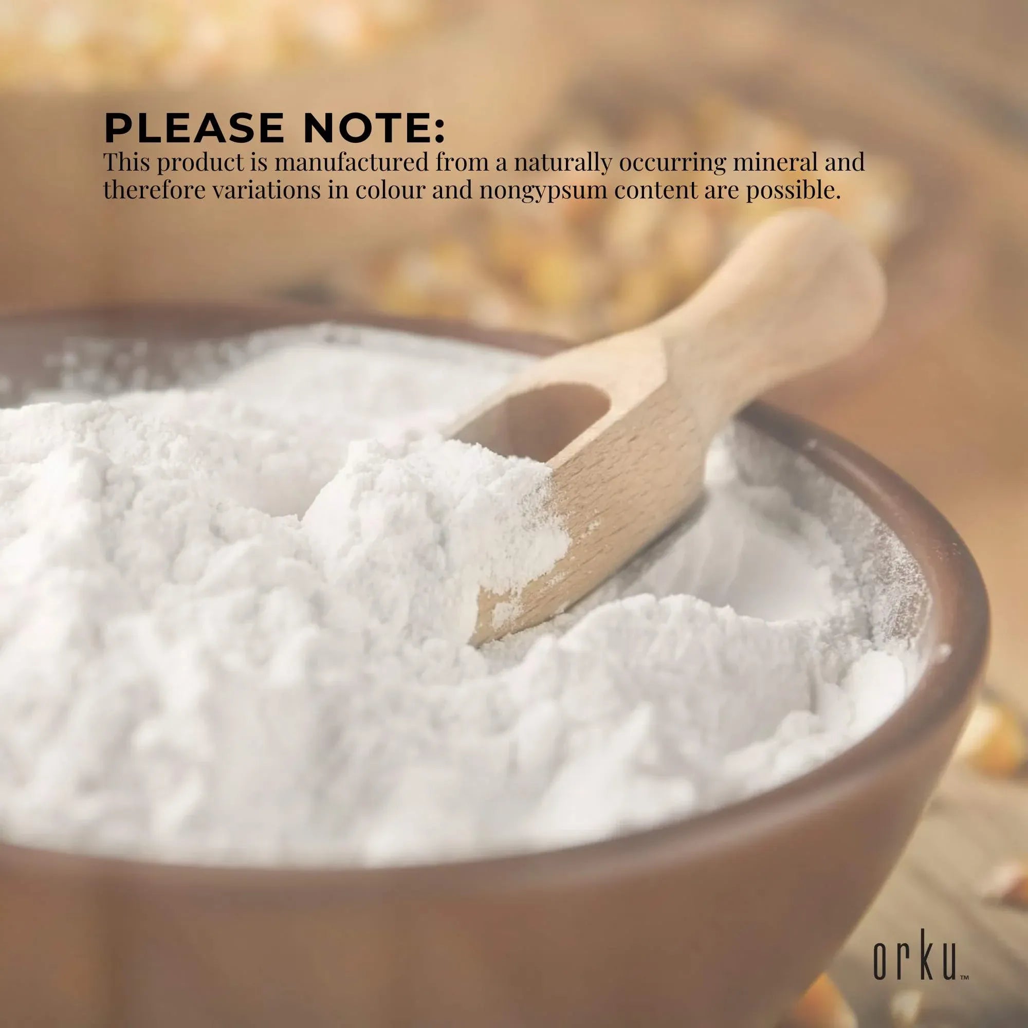 Orku 10Kg Fine Calcium Sulphate Gypsum Powder - Dihydrate Food Grade FCC E516 V238-SUPDZ-40142254211152