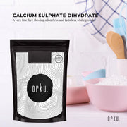 Orku 100g Fine Calcium Sulphate Gypsum Powder - Dihydrate Food Grade FCC E516 V238-SUPDZ-40142263517264