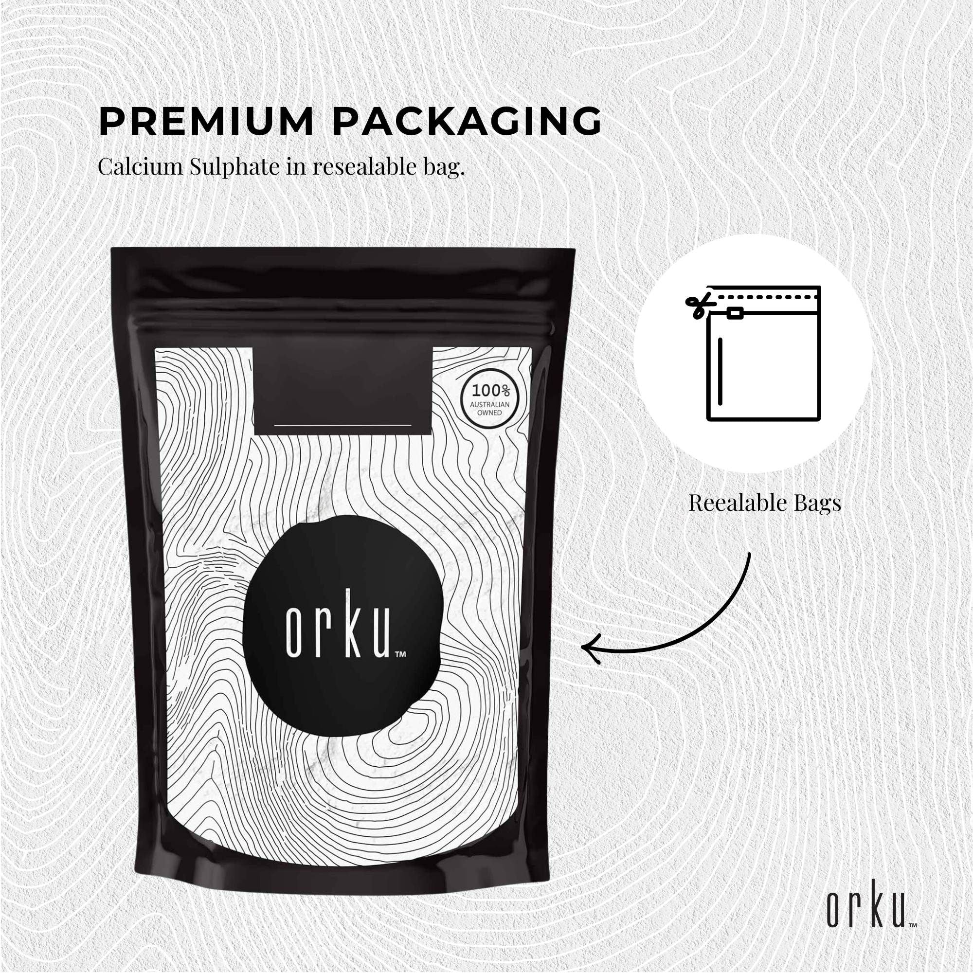 Orku 100g Fine Calcium Sulphate Gypsum Powder - Dihydrate Food Grade FCC E516 V238-SUPDZ-40142263517264