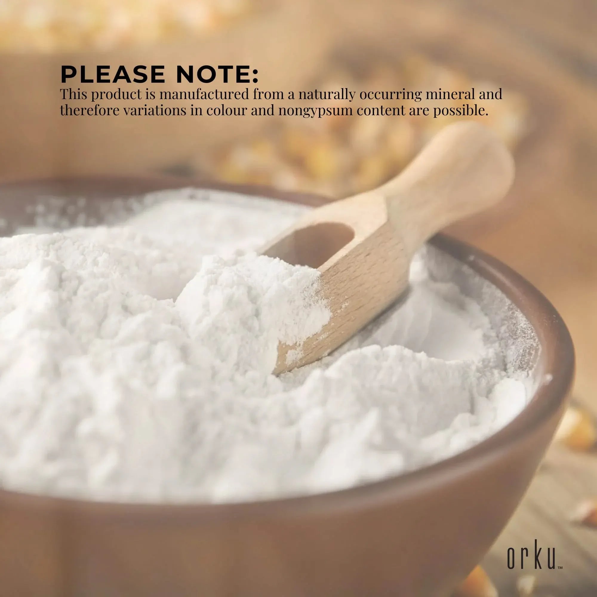 Orku 100g Fine Calcium Sulphate Gypsum Powder - Dihydrate Food Grade FCC E516 V238-SUPDZ-40142263517264