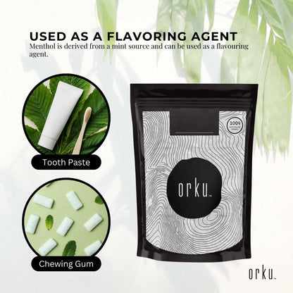 Orku 400g Menthol Crystals - USP Grade L-Menthol Mint Flakes C10H200 V238-SUPDZ-40144455172176