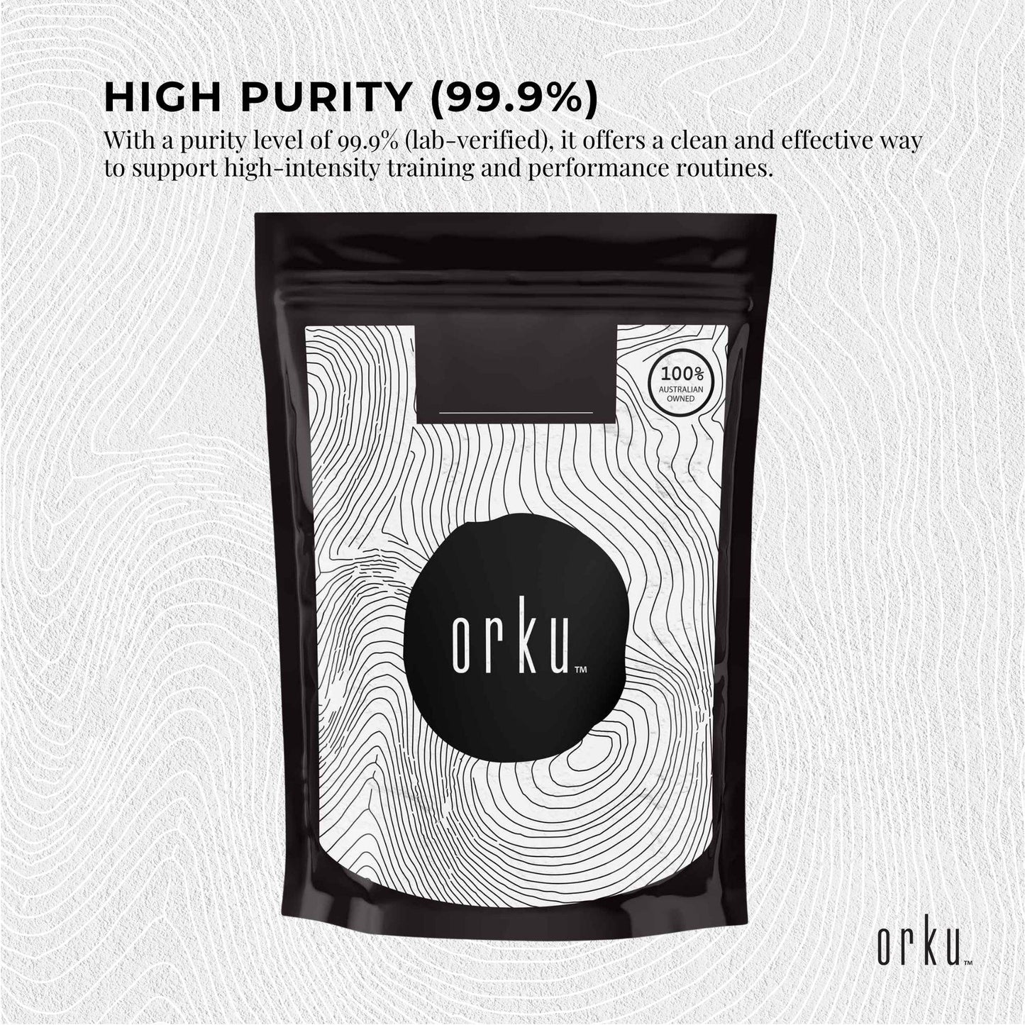 Orku 400g Creatine Monohydrate Powder 200 Mesh Micronised 99.9% Pure Unflavoured V238-SUPDZ-40174622179408
