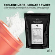 Orku 1Kg Creatine Monohydrate Powder 200 Mesh Micronised 99.9% Pure Unflavoured V238-SUPDZ-40174624243792