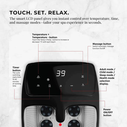 Orku Foot Spa Automatic Water Heating Massager - Electric Pedicure Bath V238-SUPDZ-40175839739984
