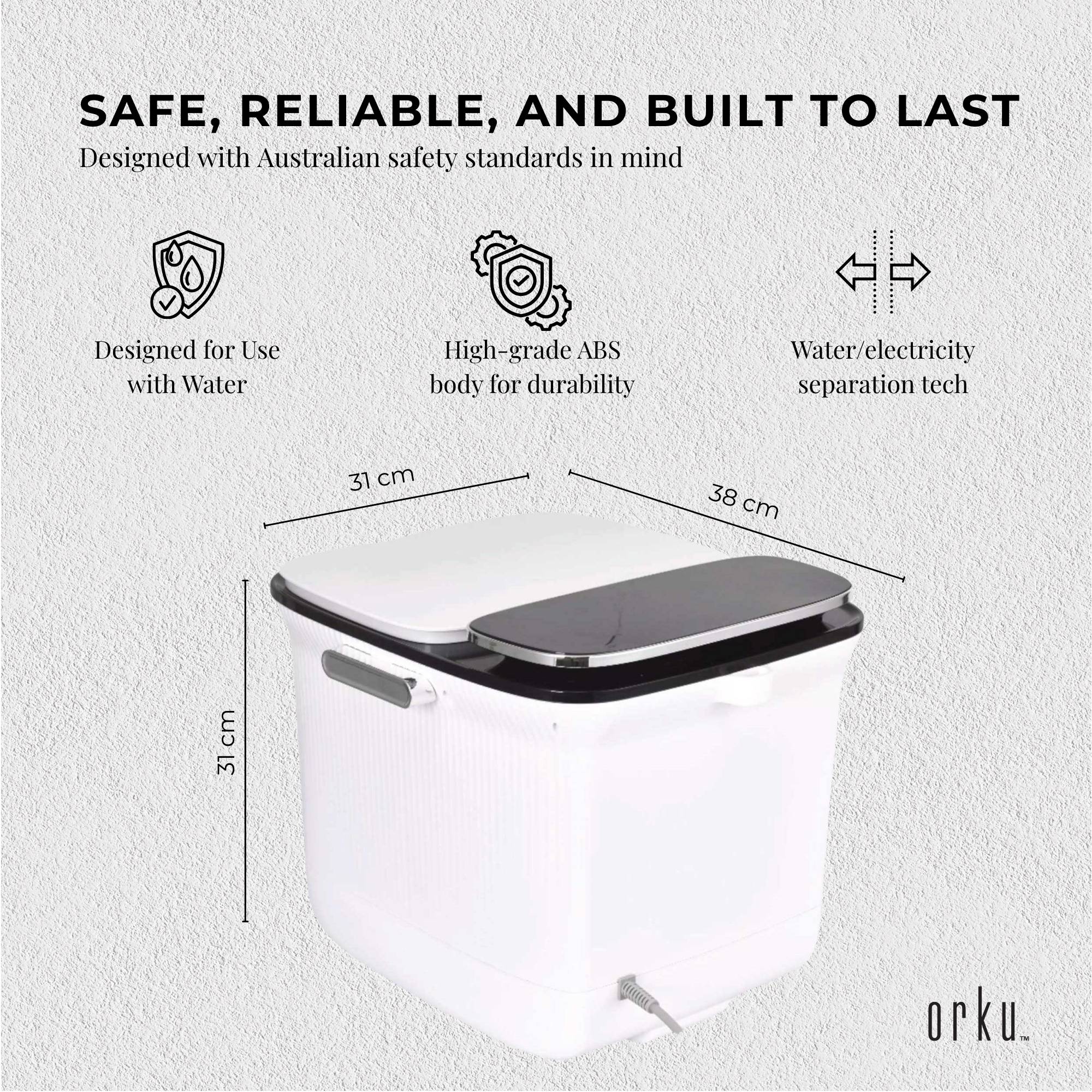 Orku Foot Spa Automatic Water Heating Massager - Electric Pedicure Bath V238-SUPDZ-40175839739984