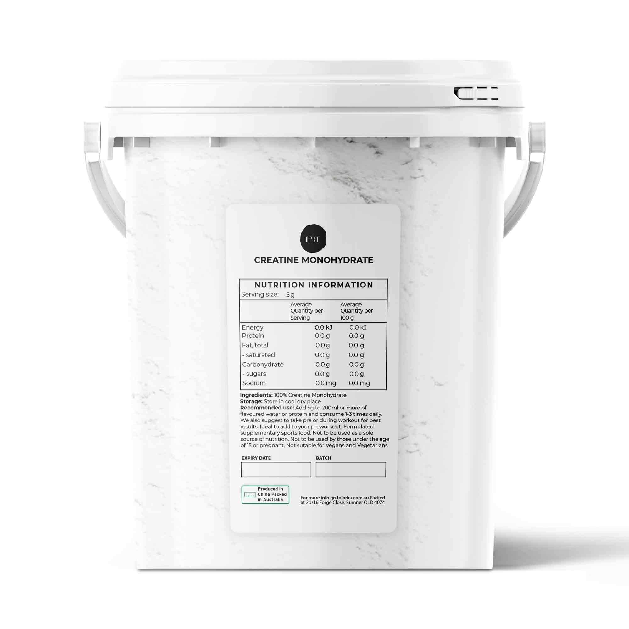 Orku 800g Creatine Monohydrate Powder Tub - 200 Mesh Micronised | 99.9% Purity V238-SUPDZ-40175863857232
