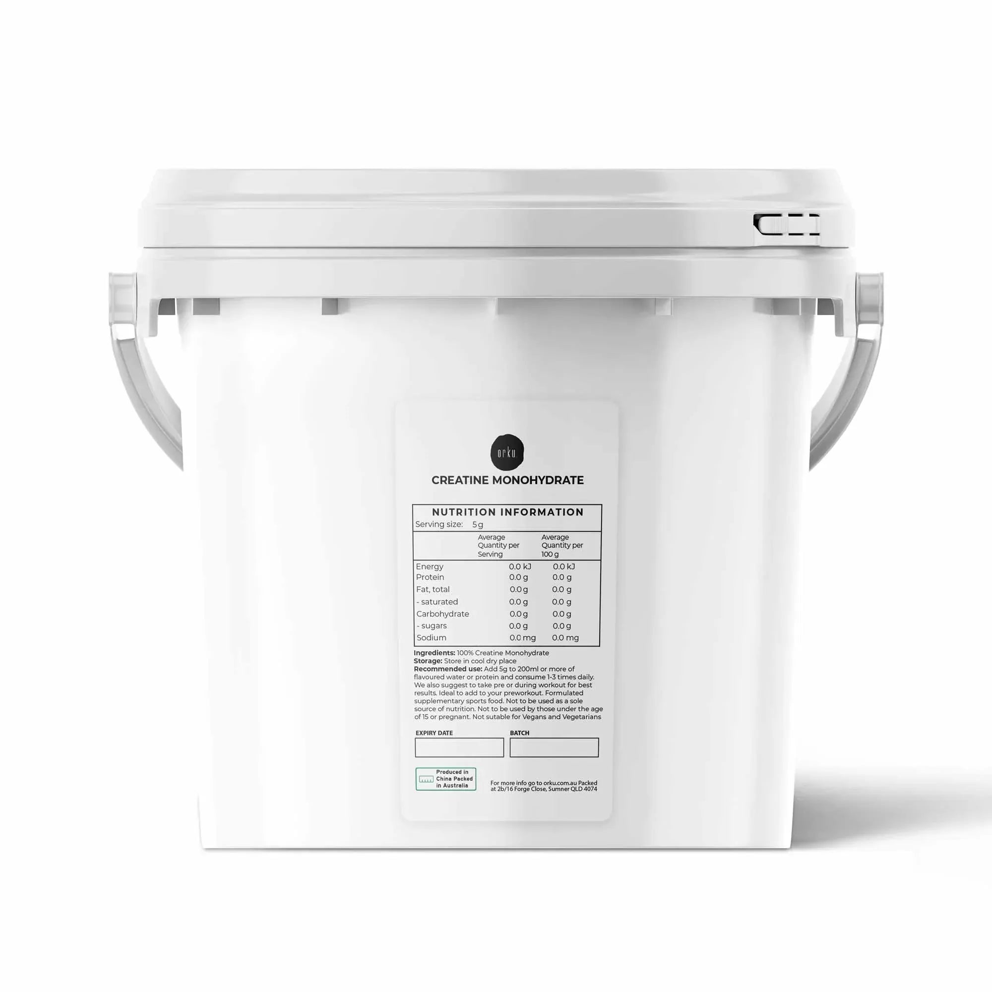 Orku 3Kg Creatine Monohydrate Powder Tub - 200 Mesh Micronised | 99.9% Purity V238-SUPDZ-40175877357648