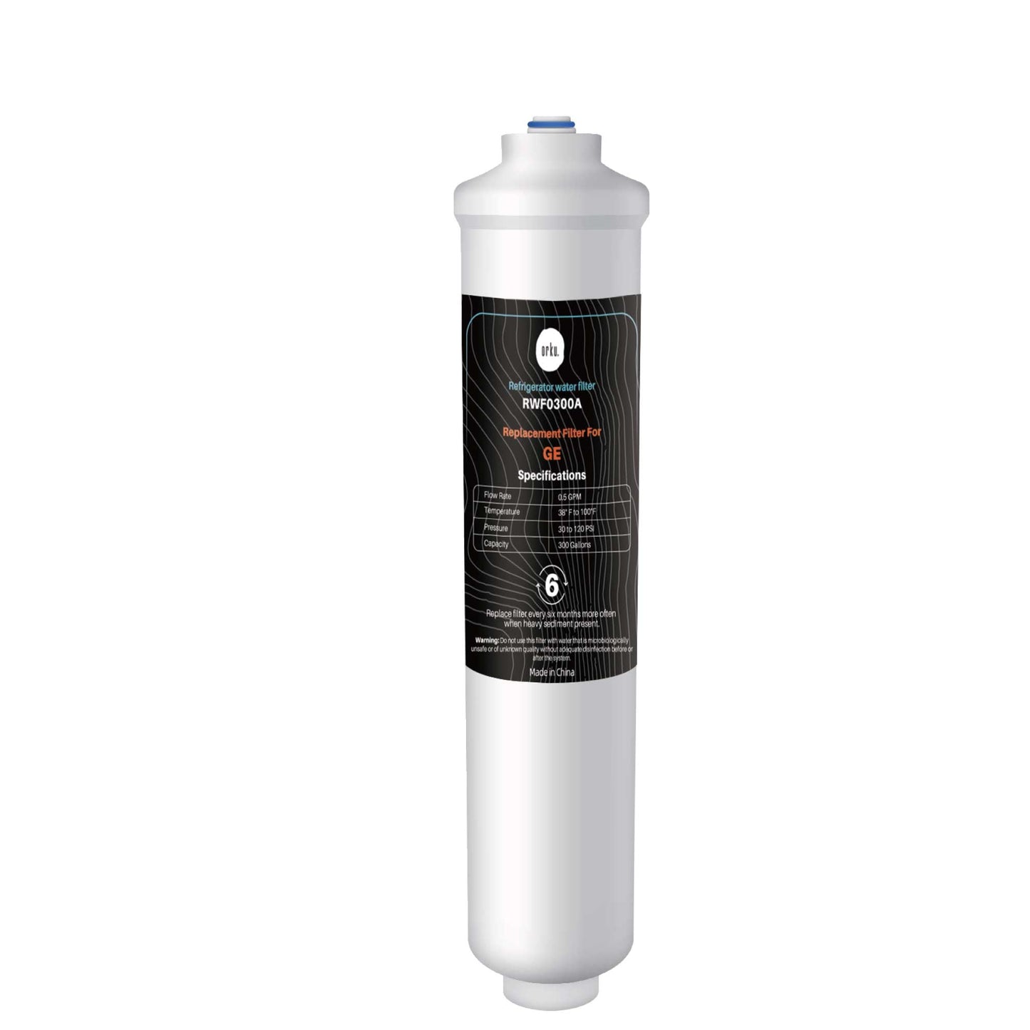 Orku Fridge Water Filter - Universal External Cartridge Replacement - RWF0300A V238-SUPDZ-40184735105104