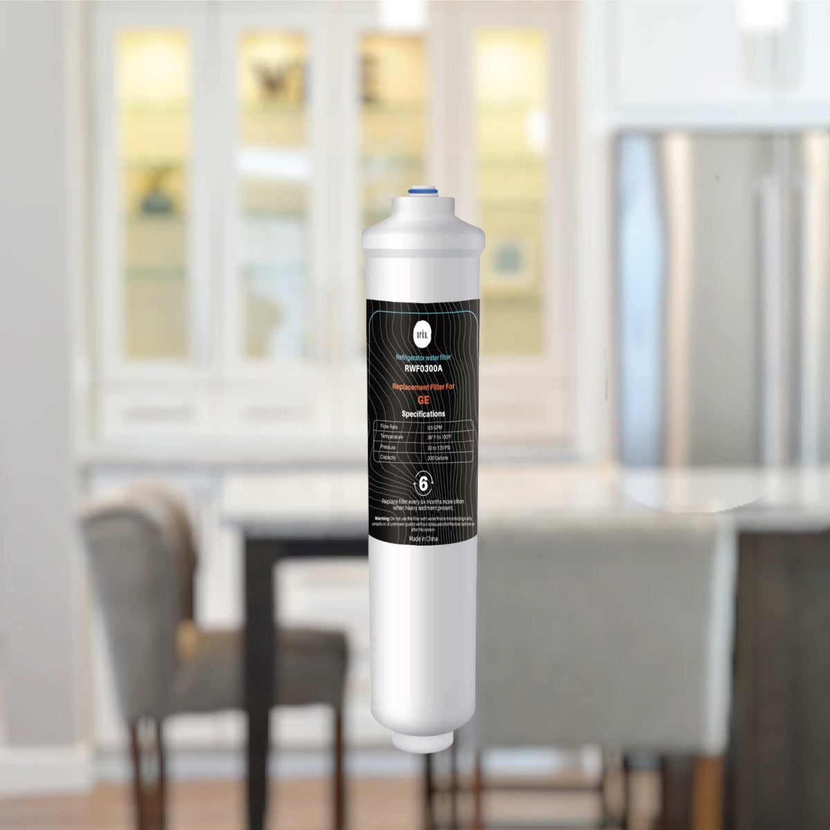 Orku Fridge Water Filter - Universal External Cartridge Replacement - RWF0300A V238-SUPDZ-40184735105104