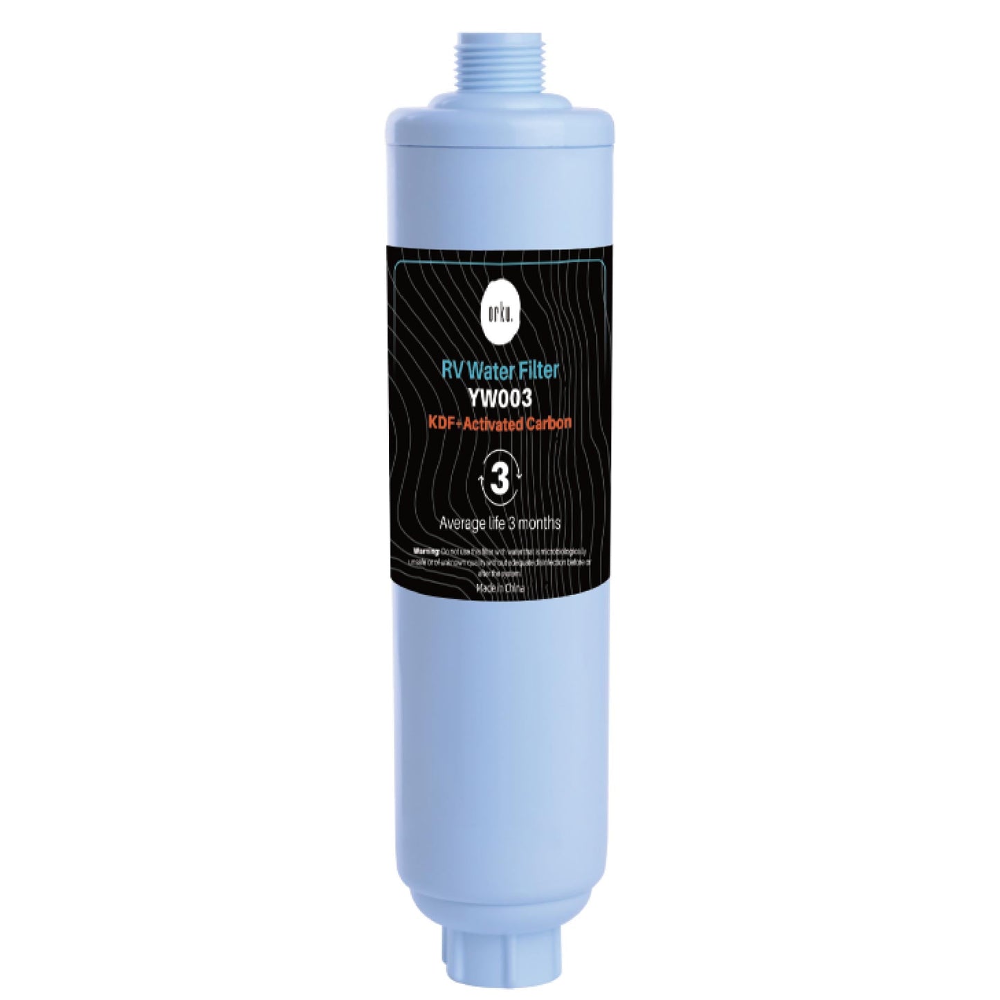 Inline Water Filter - RV Caravan Hose - Activated Carbon KDF Cartridge - YW003 V238-SUPDZ-40189590700112