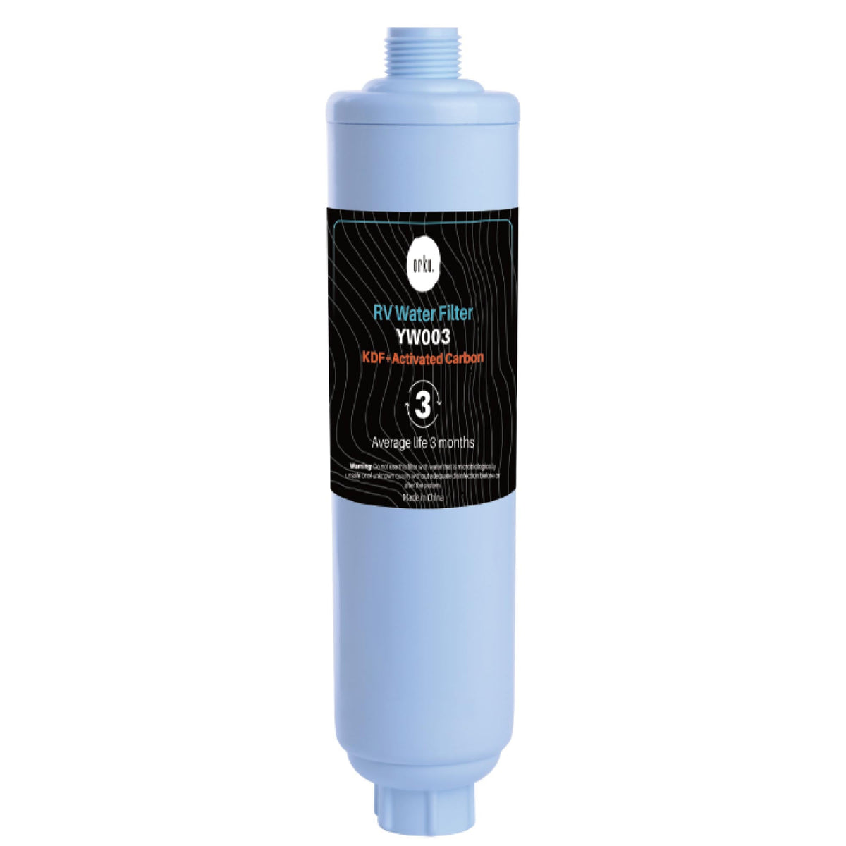 Inline Water Filter - RV Caravan Hose - Activated Carbon KDF Cartridge - YW003 V238-SUPDZ-40189590700112
