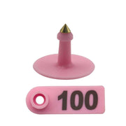1-100 Cattle Number Ear Tag 5x2cm Set - Mini Pink Cow Sheep Pig Livestock Label V238-SUPDZ-40192184057936