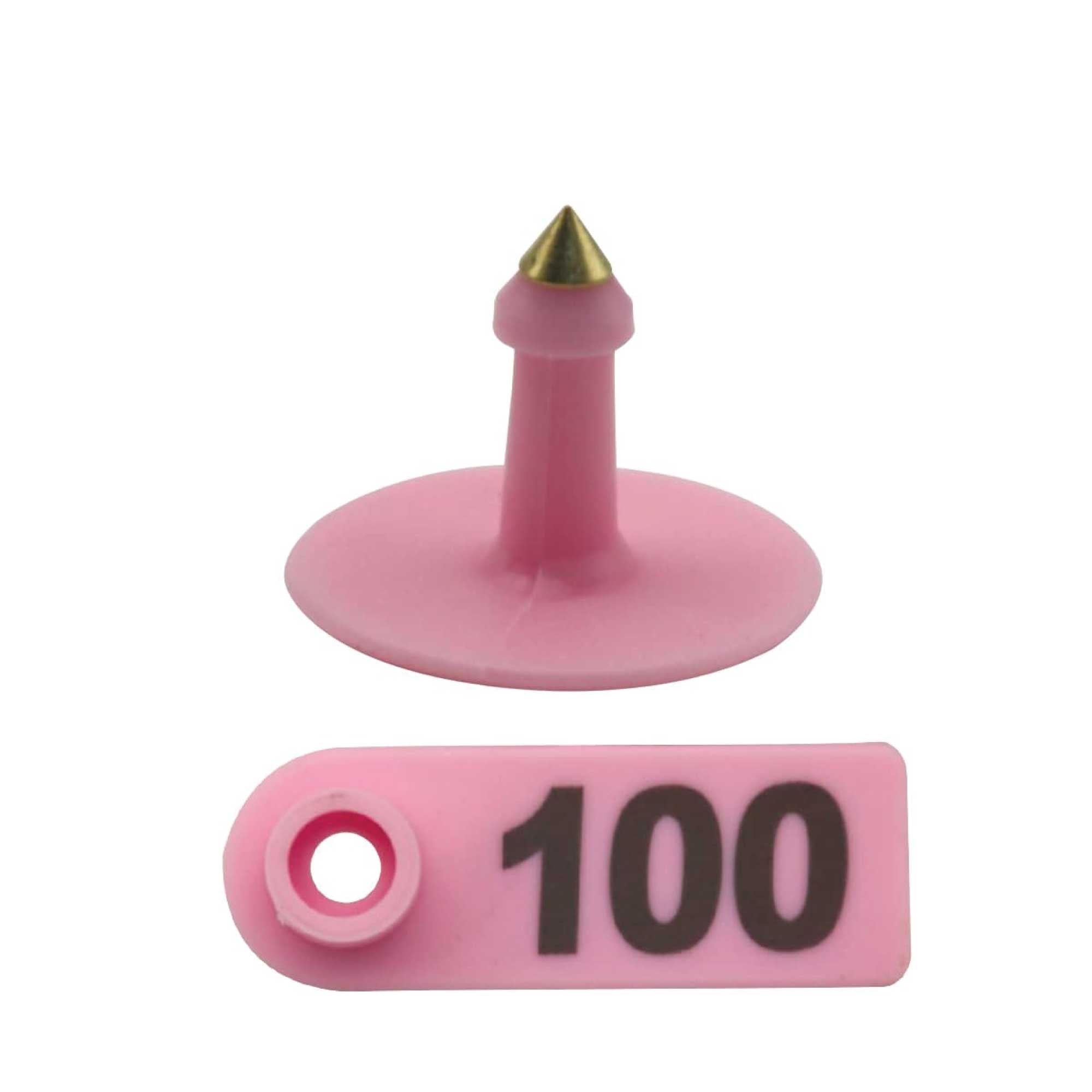 1-100 Cattle Number Ear Tag 5x2cm Set - Mini Pink Cow Sheep Pig Livestock Label V238-SUPDZ-40192184057936