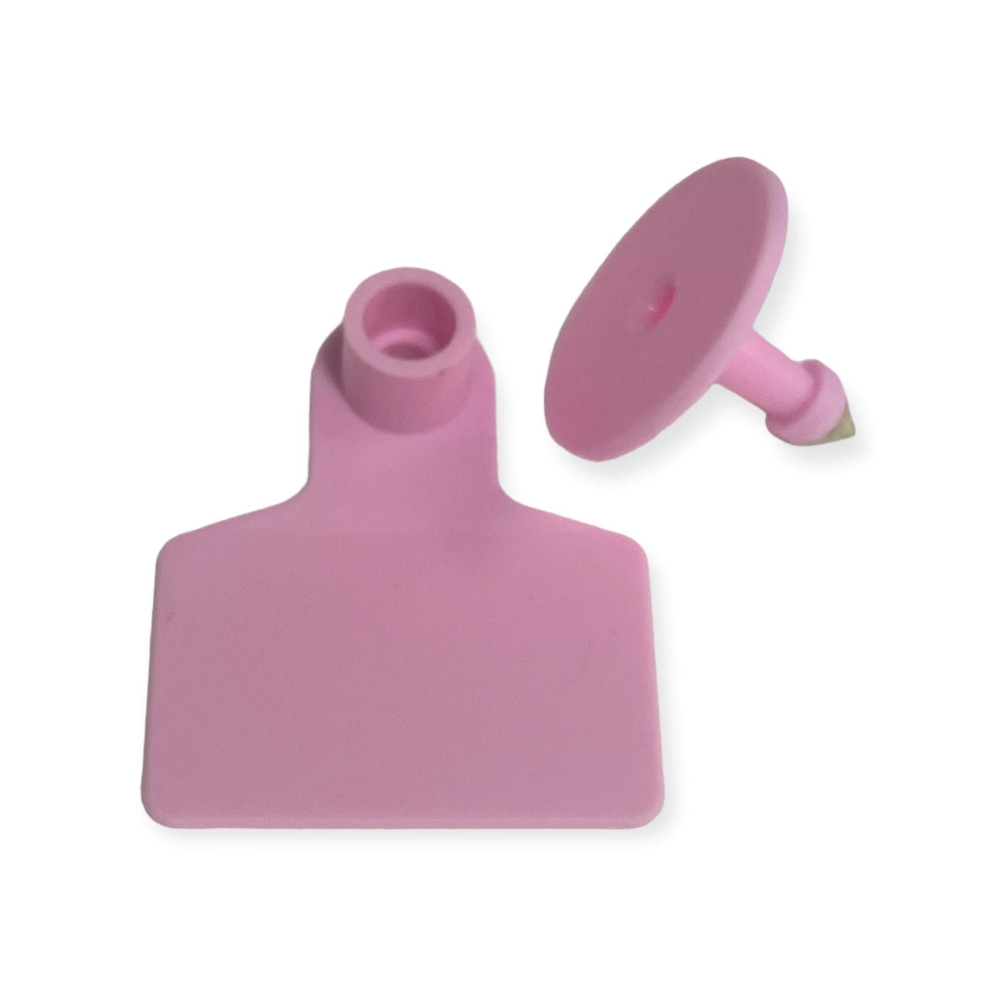 100x Cattle Ear Tags 6x7cm Set - Medium Pink Blank Cow Sheep Livestock Label V238-SUPDZ-40207904407632