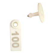 1-100 Cattle Number Ear Tag 5x2cm Set - Mini White Cow Sheep Pig Livestock Label V238-SUPDZ-40208915726416