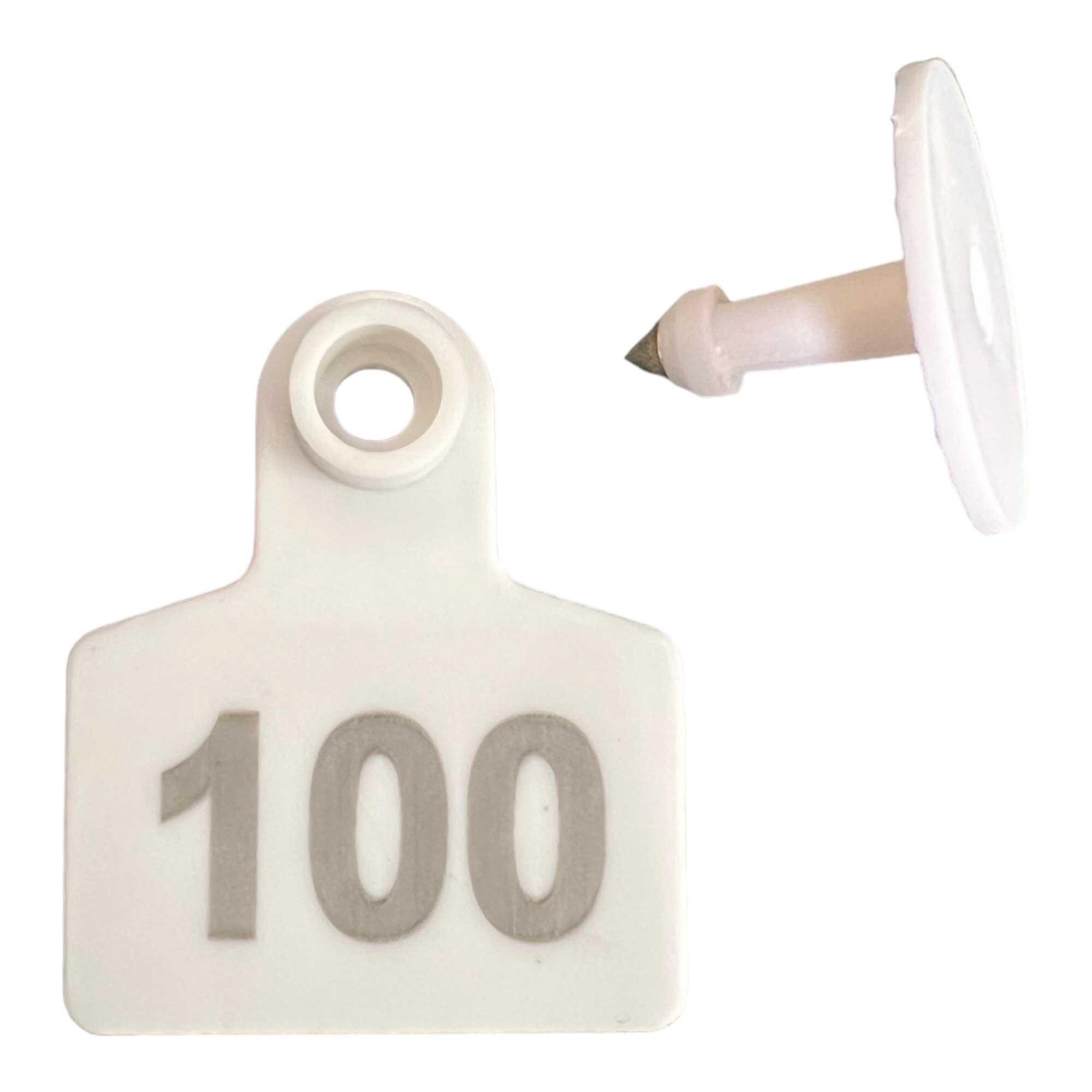 1-100 Cattle Number Ear Tags 5x4cm Set - Small White Pig Goat Livestock Label V238-SUPDZ-40208925458512