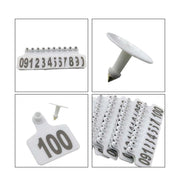 1-100 Cattle Number Ear Tags 7x10cm Set - XL White Cow Sheep Livestock Labels V238-SUPDZ-40208928866384