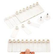100x Cattle Ear Tags 5x2cm Set - Mini White Blank Pig Goat Livestock Label V238-SUPDZ-40208930537552