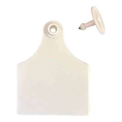 100x Cattle Ear Tags 7x10cm Set - Large White Blank Cow Sheep Livestock Label V238-SUPDZ-40208938795088