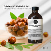 100ml Organic Jojoba Oil - Golden Pure Cold Pressed Seed For Hair Skin Nails V238-SUPDZ-40232642871376
