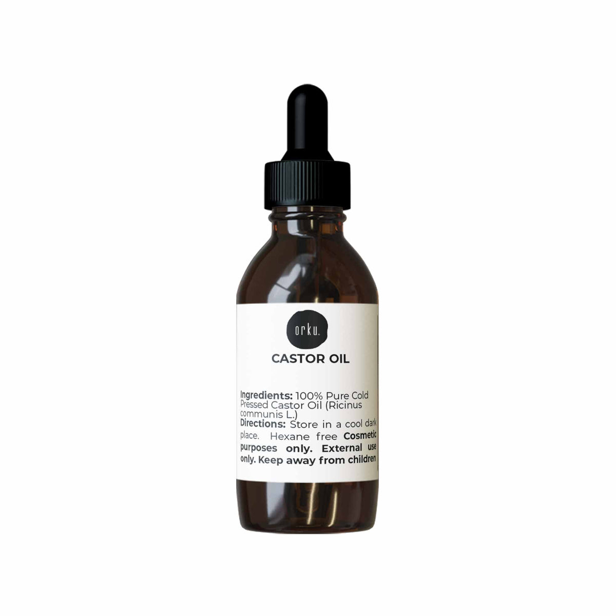 Orku 25ml Castor Oil + Dropper - Hexane Free Cold Pressed Virgin V238-SUPDZ-40282920517712