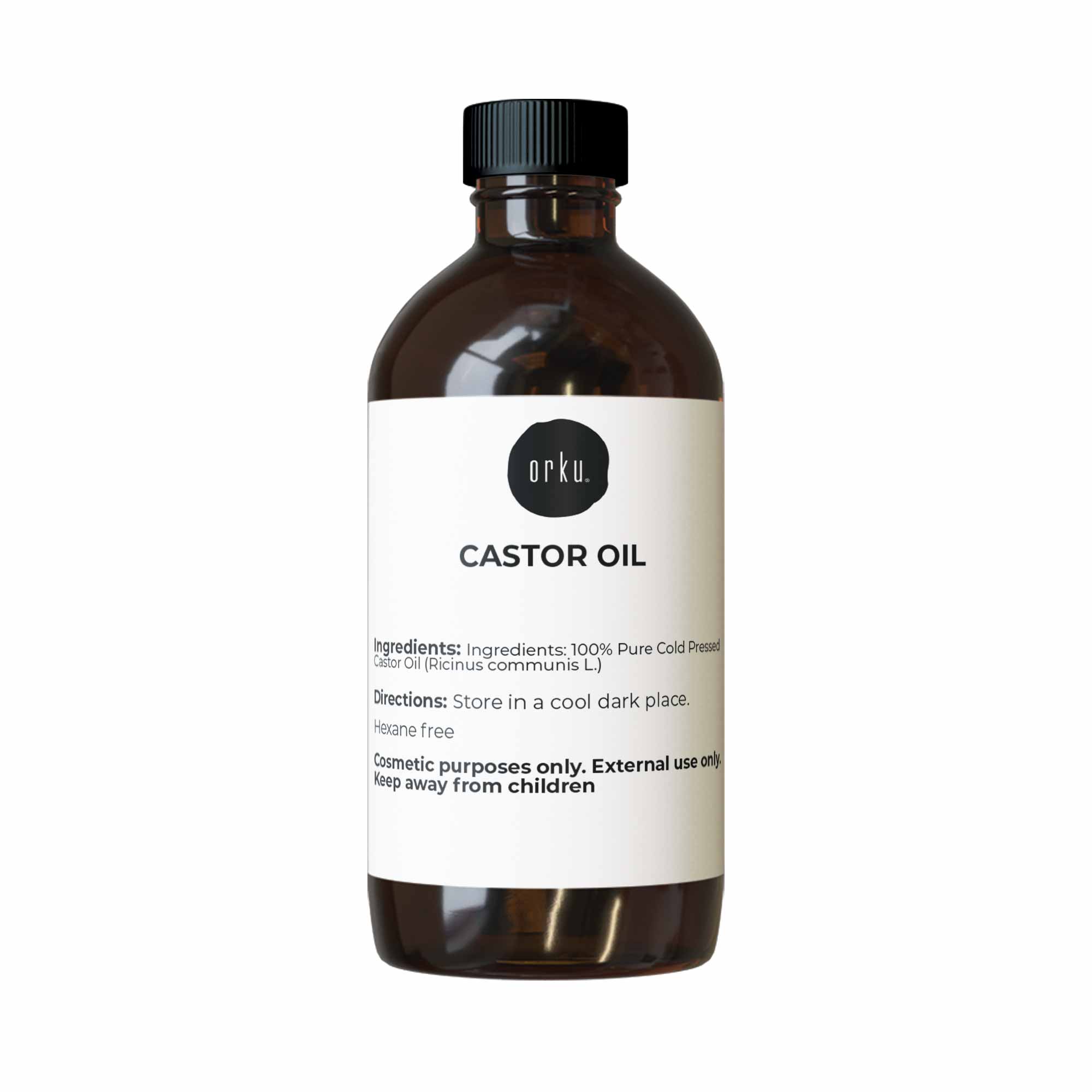 Orku 100ml Castor Oil - Hexane Free Cold Pressed Virgin V238-SUPDZ-40283679195216