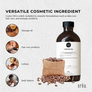 Orku 100ml Castor Oil - Hexane Free Cold Pressed Virgin V238-SUPDZ-40283679195216