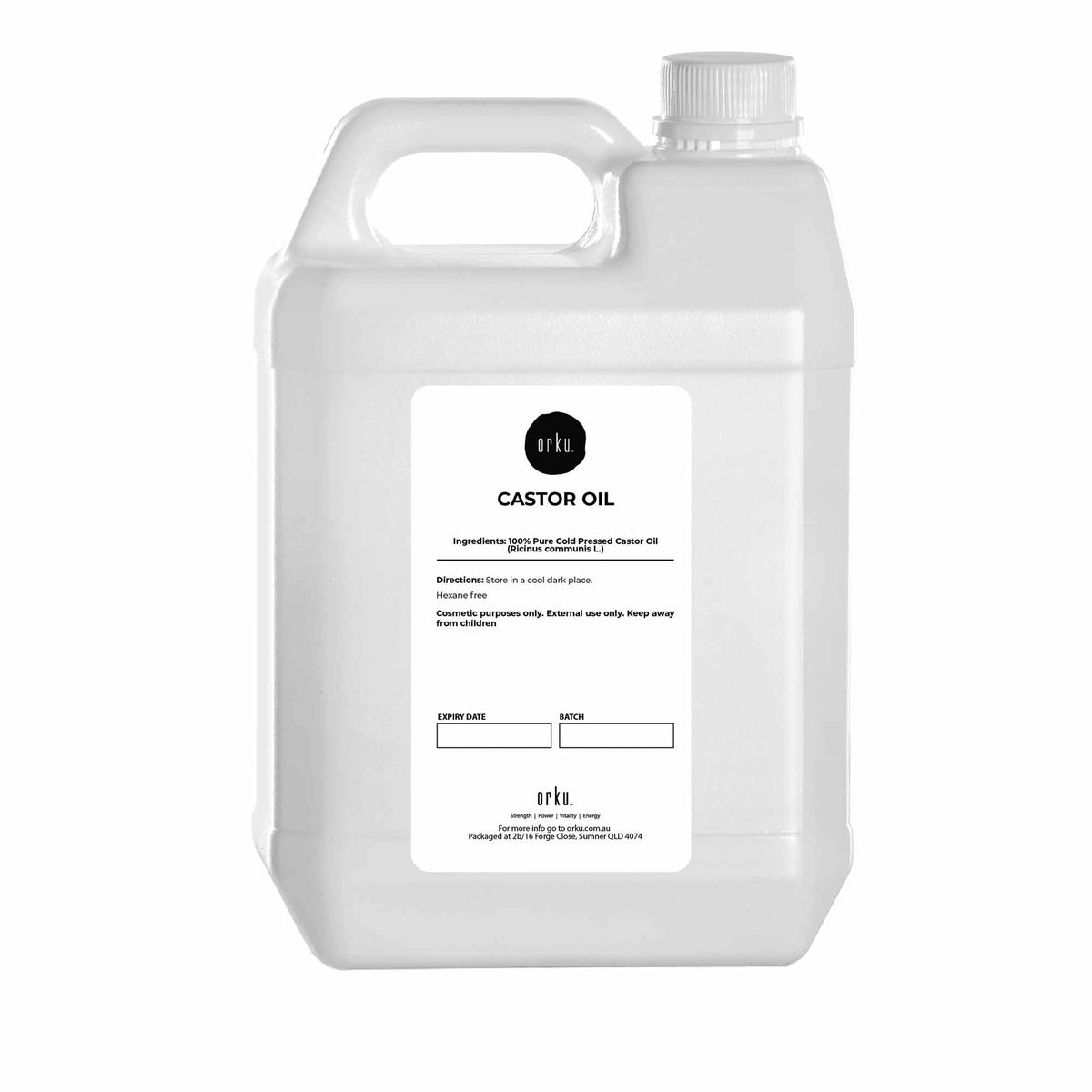 5L Castor Oil - Hexane Free Cold Pressed V238-SUPDZ-40283716845648