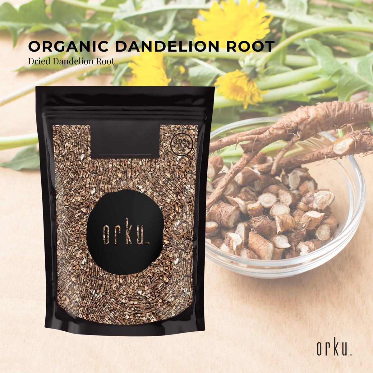 1Kg Organic Dandelion Root - Dried Raw Herbal Tea Supplement V238-SUPDZ-40289643266128