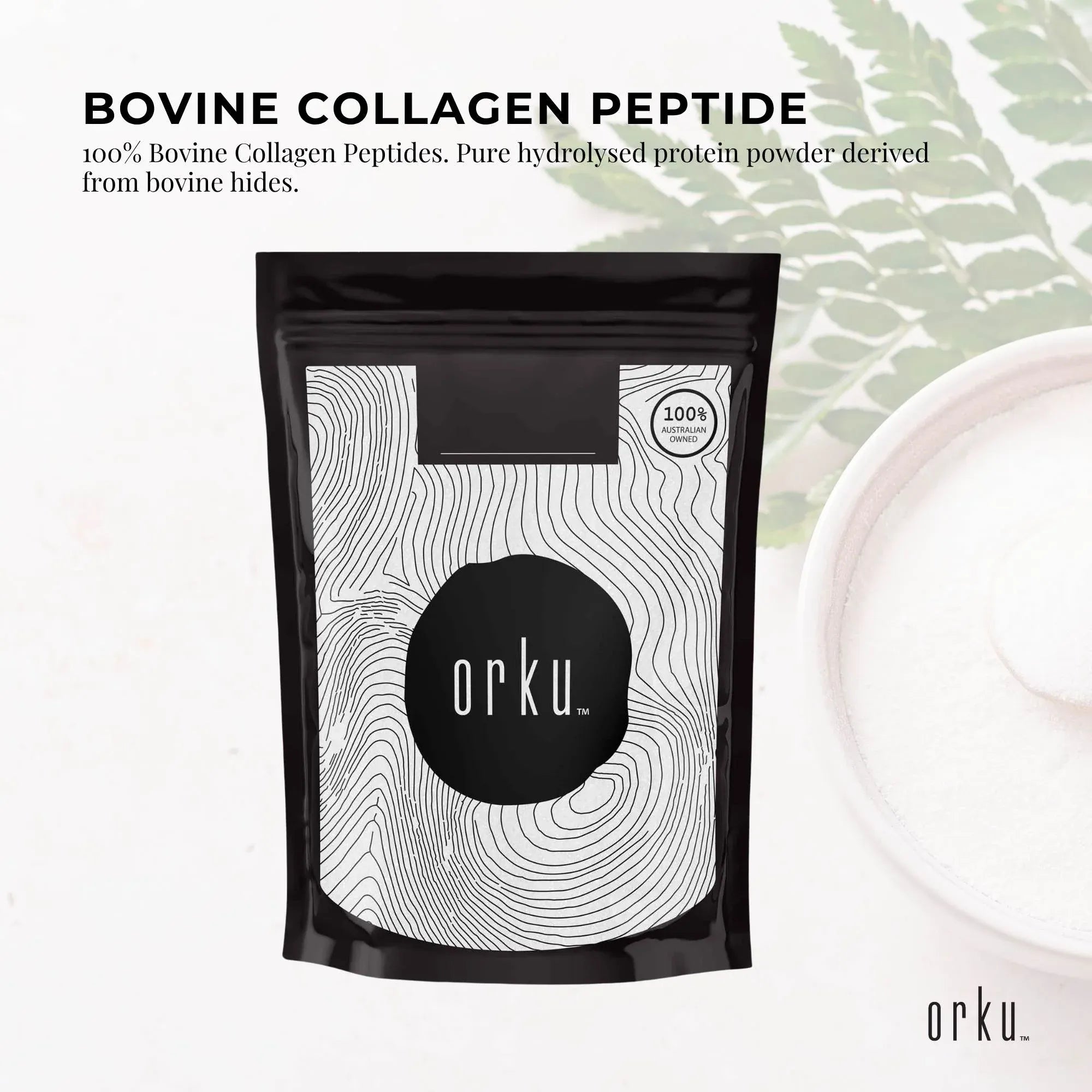 Orku 400g Bovine Collagen Peptides Powder Hydrolysed Protein Unflavoured V238-SUPDZ-40309167554640