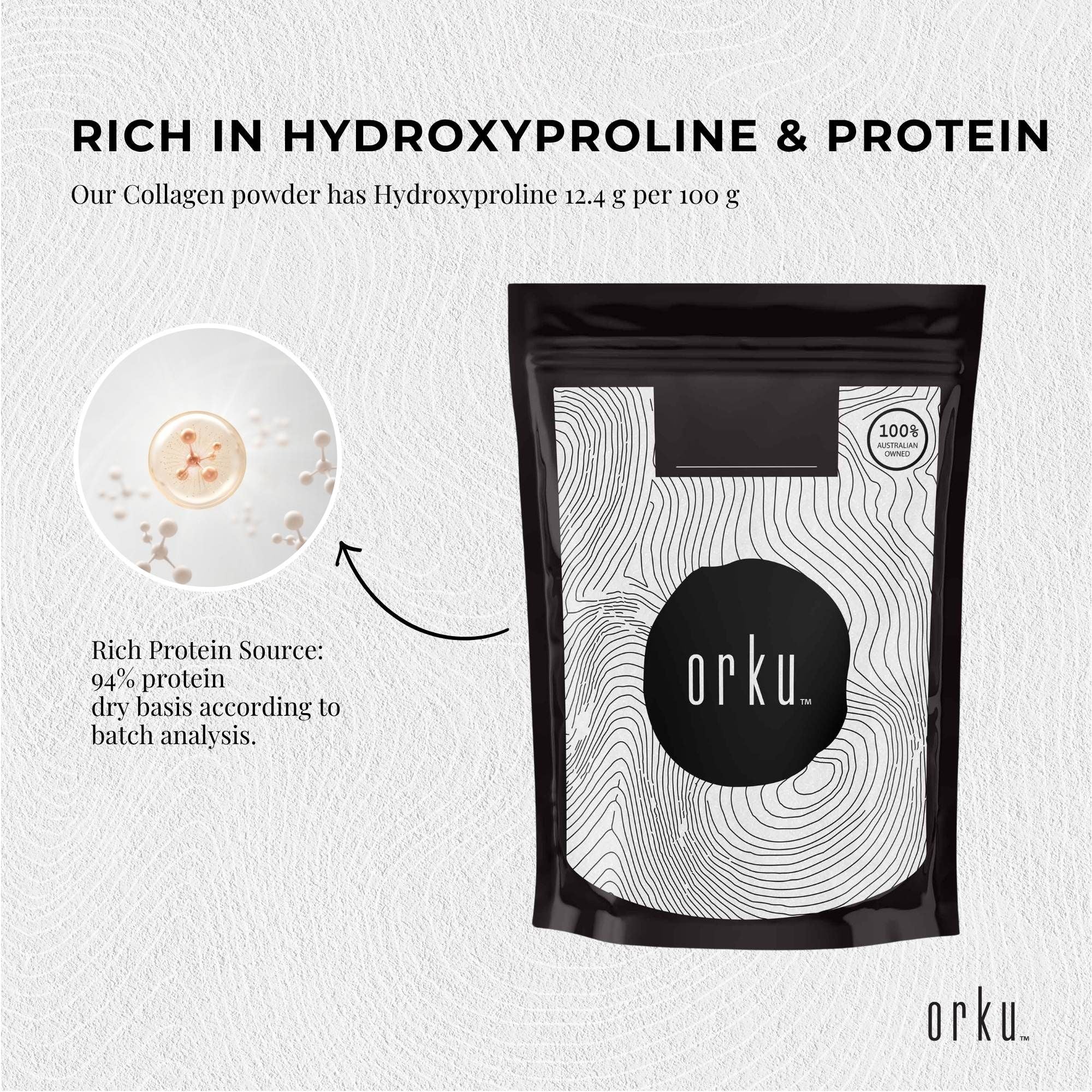 Orku 2Kg Bovine Collagen Peptides Powder Hydrolysed Protein Unflavoured V238-SUPDZ-40309169750096