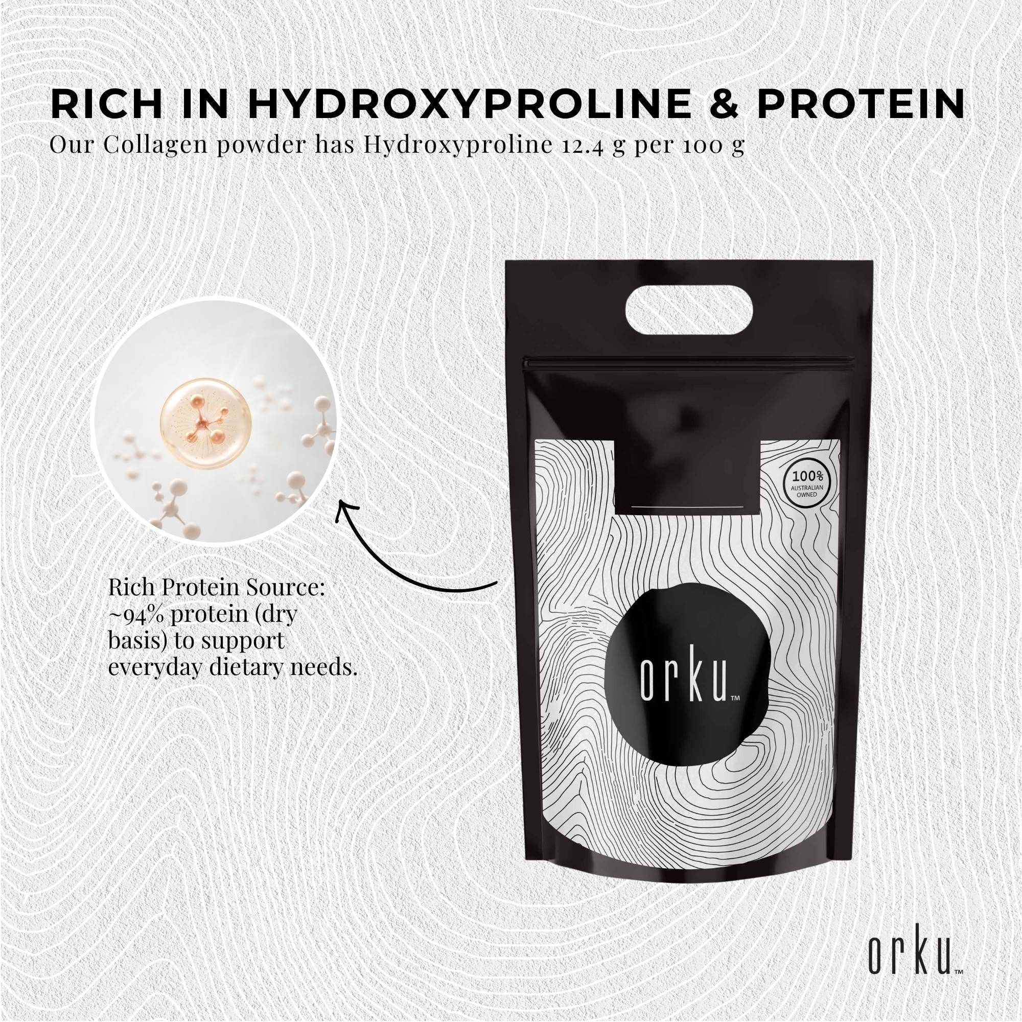 Orku 10Kg Bovine Collagen Peptides Powder Hydrolysed Protein Unflavoured V238-SUPDZ-40309170798672